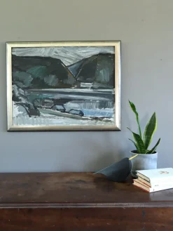 Pamono Winter Valley, Oil on Board, Framed> Painting