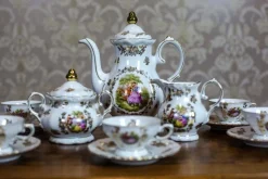 Pamono Winterlingbavaria Coffee Service, 1950s, Set of 9><noscript><img width=
