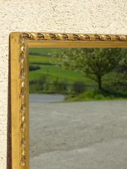 Best Pamono Wood and Gilded Stucco Mirror, 1950s