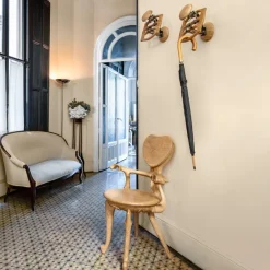 Outlet Pamono Wood and Metal Calvet Hanger by Antoni Gaudi