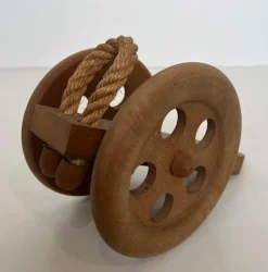 Sale Pamono Wood and Rope Bottle Holder by Audoux & Minet