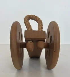 Sale Pamono Wood and Rope Bottle Holder by Audoux & Minet