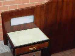 Pamono Wood Double Bed, 1950s> Beds & Bedroom Sets