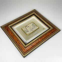 Pamono Wood, Gold & Silver Relief Picture Collection AG3, Italy, 1990s