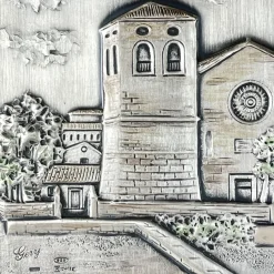Pamono Wood, Gold & Silver Relief Picture Collection AG3, Italy, 1990s