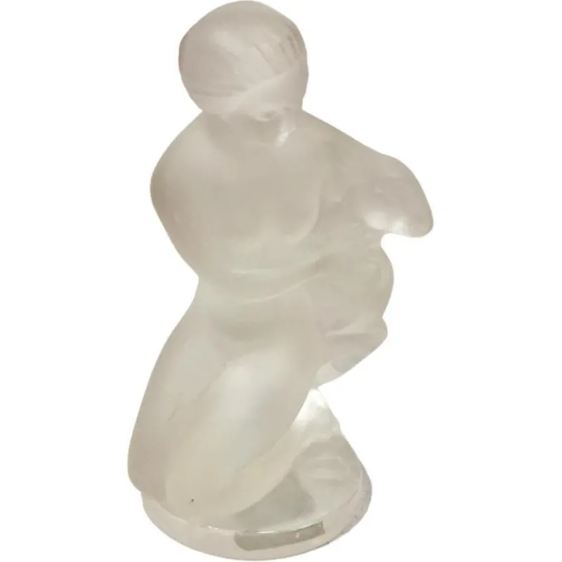 Outlet Pamono Wood Nymph Statuette in Opalescent Glass by Rene Lalique, France, 1960