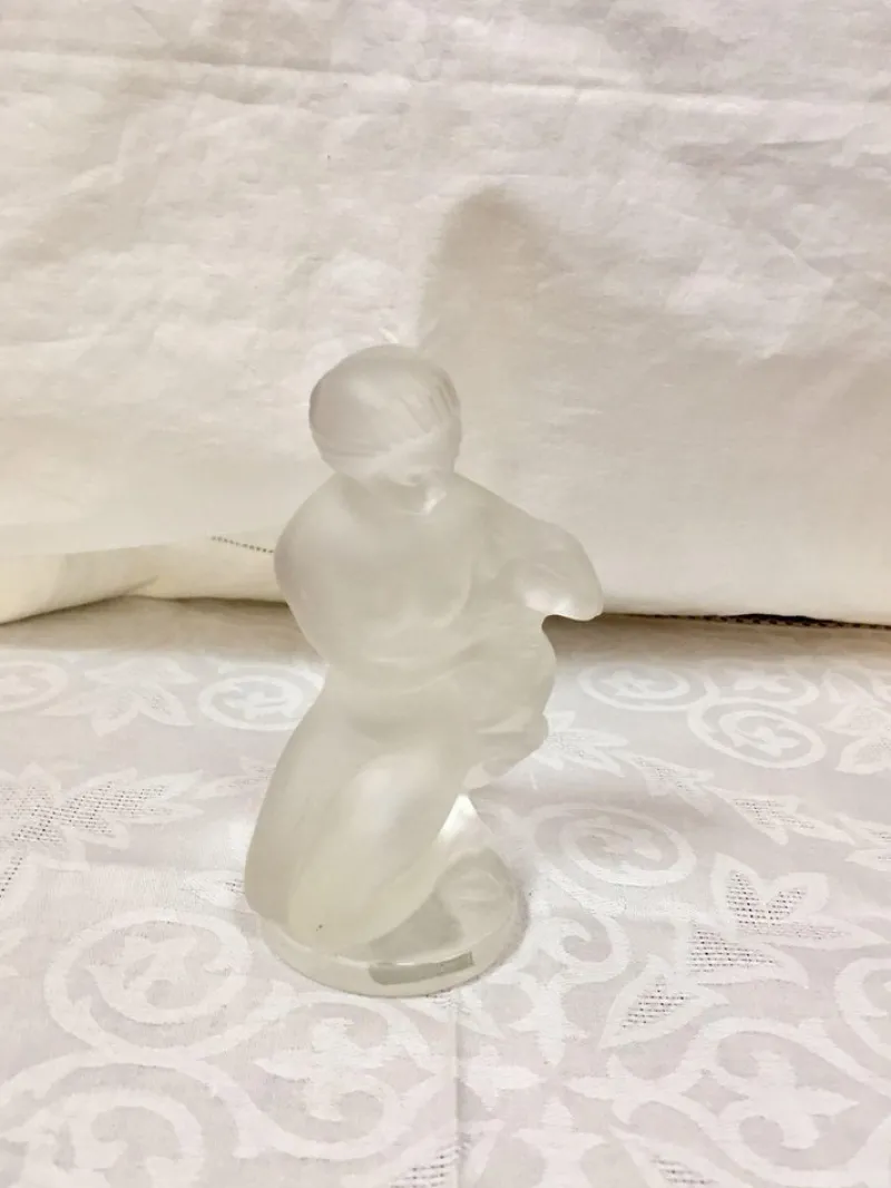 Outlet Pamono Wood Nymph Statuette in Opalescent Glass by Rene Lalique, France, 1960