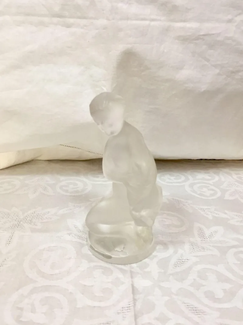 Outlet Pamono Wood Nymph Statuette in Opalescent Glass by Rene Lalique, France, 1960