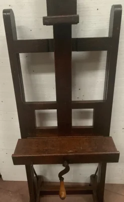 Pamono Wood Rack and Pinion Easel, 20th Century