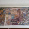Pamono Woodcut Print by Esteban Fekete> Mid-Century