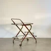 Pamono Wooden and Brass Bar Trolley by Cesare Lacca, 1960s> Serving Bar Carts & Trolleys