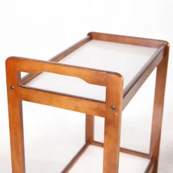 Pamono Wooden and Laminate Trolleys, 1970s, Set of 2><noscript><img width=