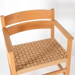 Pamono Wooden and Rope Armchairs, 1970s, Set of 2> Lounge Chairs & Armchairs