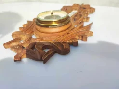Pamono Wooden Barometer & Thermometer, 1920s><noscript><img width=