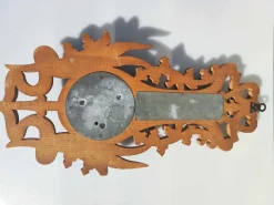 Pamono Wooden Barometer & Thermometer, 1920s><noscript><img width=