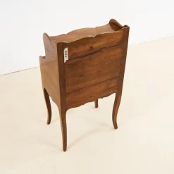 Pamono Wooden Bedside Table with Two Drawers><noscript><img width=