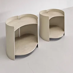 Pamono Wooden Bedside Tables by K. Takahama for Gavina, 1960s, Set of 2> Nightstands