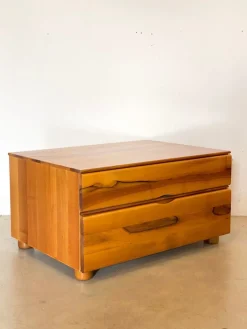 Pamono Wooden Bedside Tables by Mario Marenco for Mobilgirgi, 1980s, Set of 2><noscript><img width=