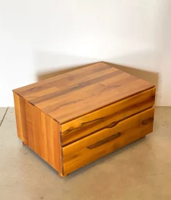 Pamono Wooden Bedside Tables by Mario Marenco for Mobilgirgi, 1980s, Set of 2><noscript><img width=