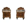 Clearance Pamono Wooden Bedside Tables, 1890s, Set of 2