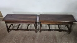 Pamono Wooden Benches, 1960s, Set of 2> Benches