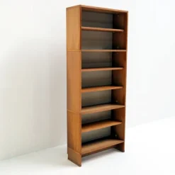 Pamono Wooden Bookcase by Cees Braakman for Pastoe, 1970s><noscript><img width=