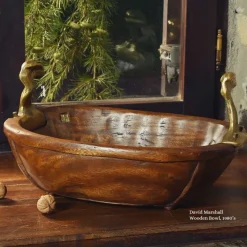 Outlet Pamono Wooden Bowl by David Marshall, 1980s