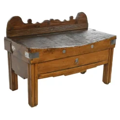 Pamono Wooden Butcher's Block, 1800s> Worktables & Workbenches