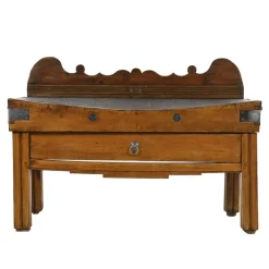 Pamono Wooden Butcher's Block, 1800s><noscript><img width=