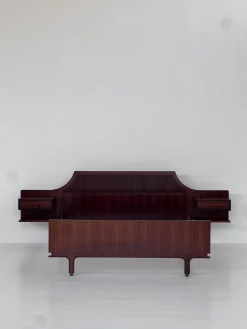 Best Pamono Wooden Double Bed by Gianfranco Frattini, 1950s