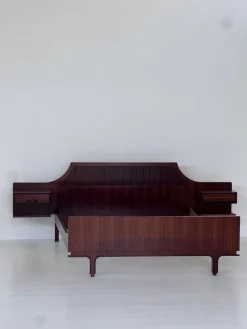Best Pamono Wooden Double Bed by Gianfranco Frattini, 1950s