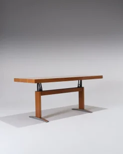 Best Pamono Wooden Height-Adjustable Dining Table, 1970s
