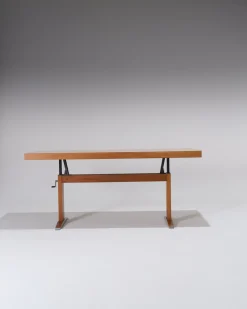 Best Pamono Wooden Height-Adjustable Dining Table, 1970s