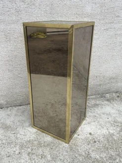 Pamono Wooden Pedestal Column in Chrome Plated, 1970s> Pedestals And Columns