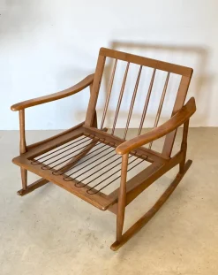 Sale Pamono Wooden Rocking Chair, 1960s