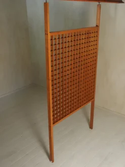 Hot Pamono Wooden Room Divider with Lattice Design, 1960