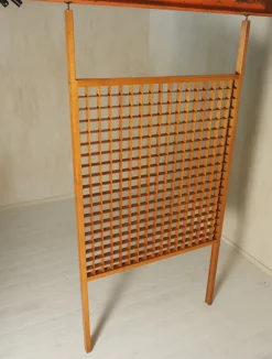 Hot Pamono Wooden Room Divider with Lattice Design, 1960