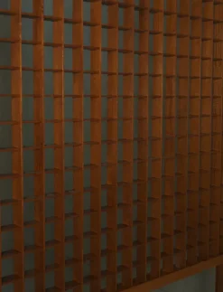 Hot Pamono Wooden Room Divider with Lattice Design, 1960