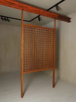 Hot Pamono Wooden Room Divider with Lattice Design, 1960
