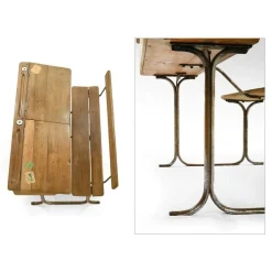 Pamono Wooden School Desk><noscript><img width=