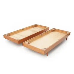 Pamono Wooden Single Bed, 1950s> Beds & Bedroom Sets