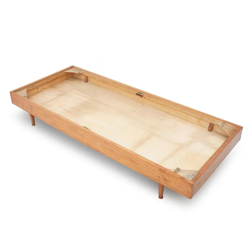 Pamono Wooden Single Bed, 1950s> Beds & Bedroom Sets