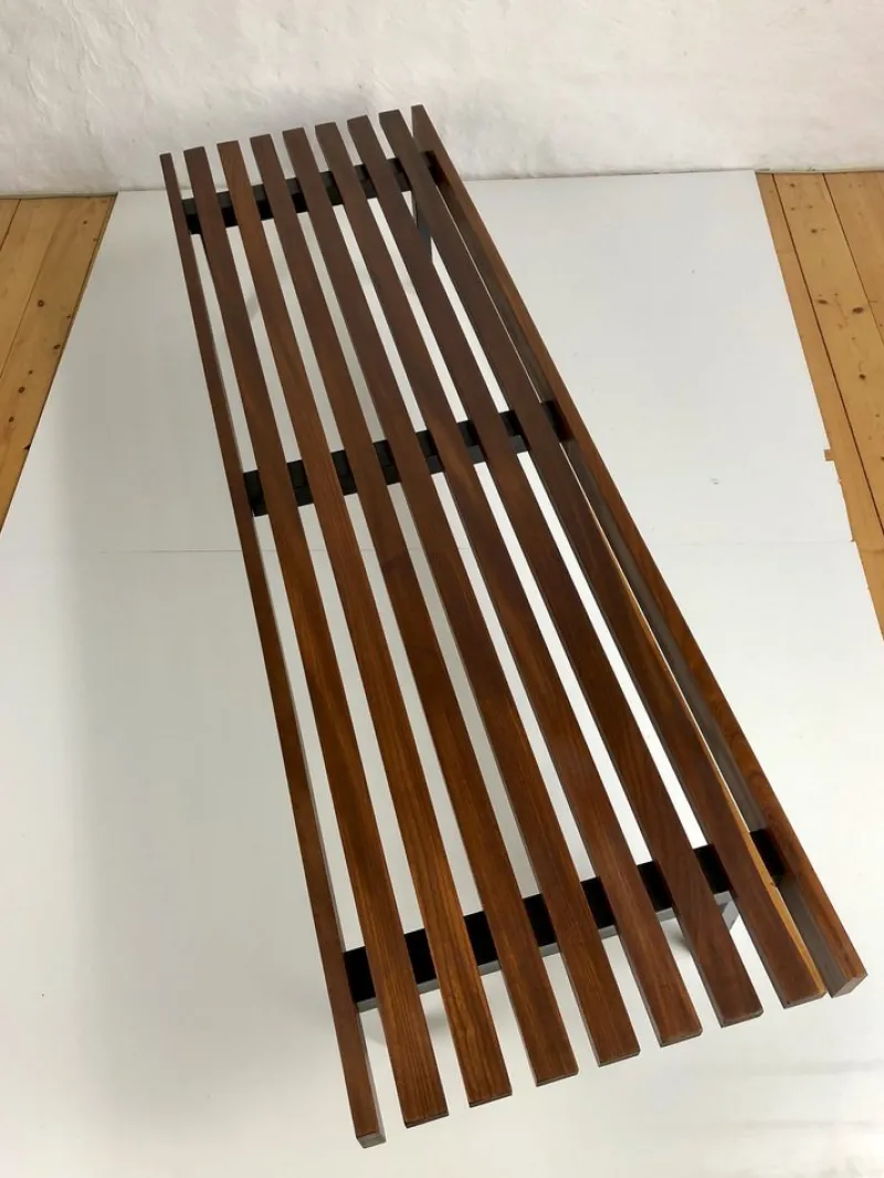 Pamono Wooden Slatted Bench from the Wiener Werkstätten, 1960s> Benches