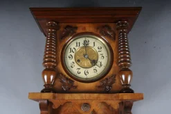 Pamono Wooden Wall Clock, 1880s><noscript><img width=
