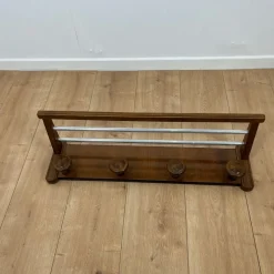 Online Pamono Wooden Wall-Mounted Coat Rack and Hat Rack, 1960s