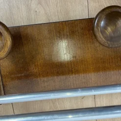 Online Pamono Wooden Wall-Mounted Coat Rack and Hat Rack, 1960s