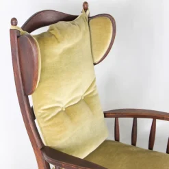 Online Pamono Wooden Wingback Chairs, 1960s, Set of 2