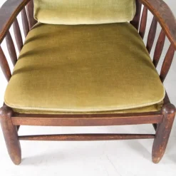 Online Pamono Wooden Wingback Chairs, 1960s, Set of 2