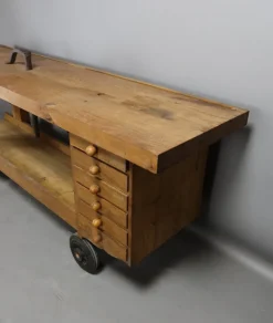 Best Pamono Wooden Workbench on Castors