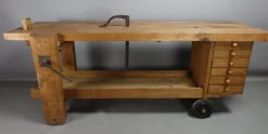 Best Pamono Wooden Workbench on Castors